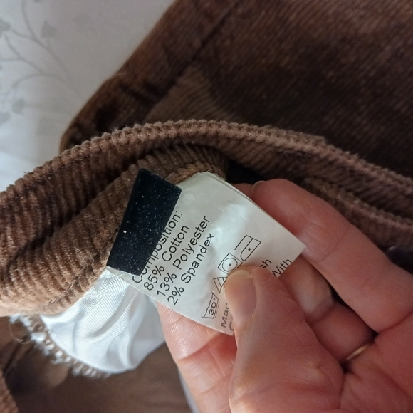 Shein High-Waisted Brown Flare Leg Corduroy Size 4 - Picture 14 of 14